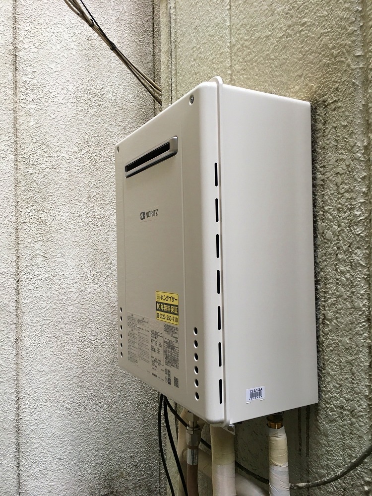 東京都板橋区 M様 ノーリツ給湯器 GT-1660SAWX BL 16号オート追焚付給湯器 交換工事 交換後