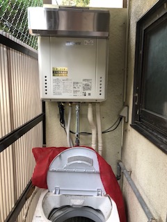 大阪府豊中市 O様 ノーリツ給湯器 GT-1660AWX BL 16号フルオート追焚付給湯器 交換工事 交換後