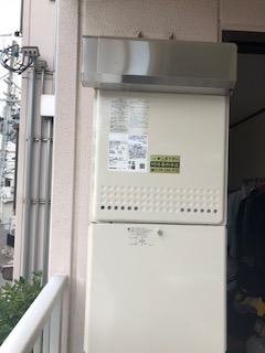 大阪府大阪市東成区 Ｓ様 ノーリツ給湯器 GT-2460AWX BL 24号フルオート追焚付給湯器 交換工事 交換後