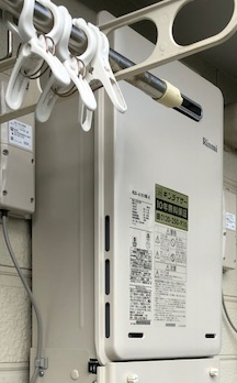 兵庫県尼崎市 K様 リンナイ給湯機 RUX-A1616W-E  16号オートストップ給湯専用給湯器 交換工事 交換後