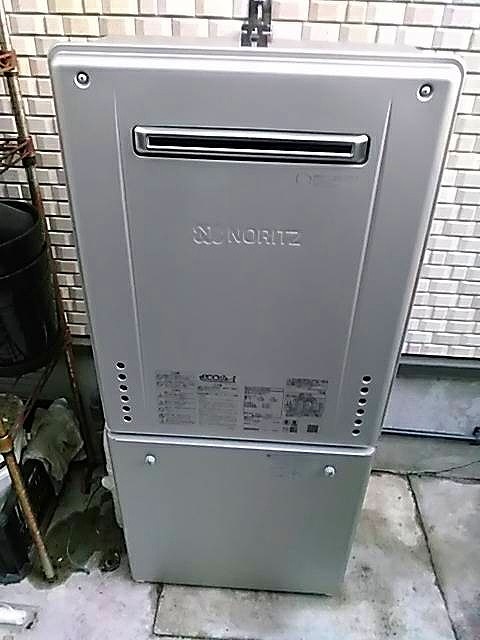 京都府宇治市 ノーリツエコジョーズ GT-C2462SAWX BL 24号シンプル（オート）追焚付給湯器 交換工事 交換後