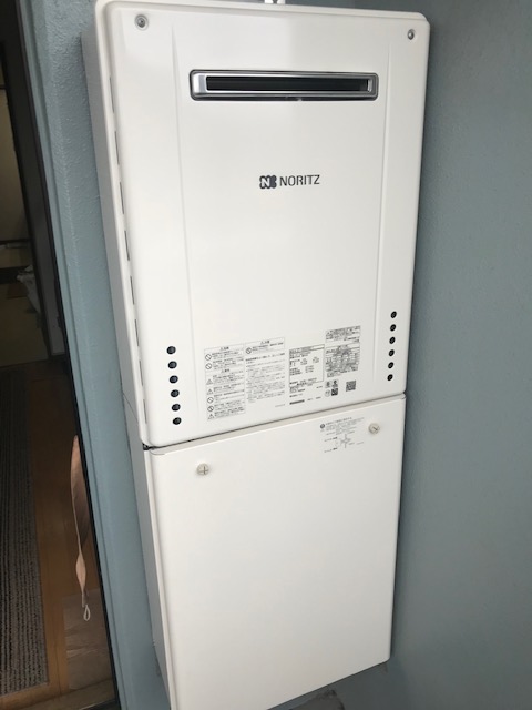 東京都小平市 M様 ノーリツ GT-1660SAWX-1 BL 16号オート追焚付給湯器 交換工事 交換後