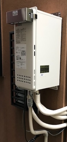 東京都江戸川区 O様 ノーリツ給湯器 GT-2053SAWX-2 BL 20号オート追焚付給湯器 交換工事 交換後