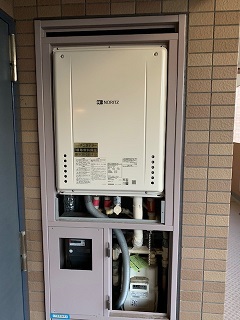 東京都大田区 K様 ノーリツ  GT-2060SAWX-TB-1 BL 20号オート追焚付給湯器 交換工事 交換後