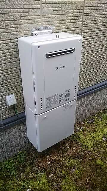 兵庫県姫路市 M様 ノーリツ給湯器 GT-2460SAWX-1 BL 24号オート追焚付給湯器 【ＬＰＧ】交換工事 交換後