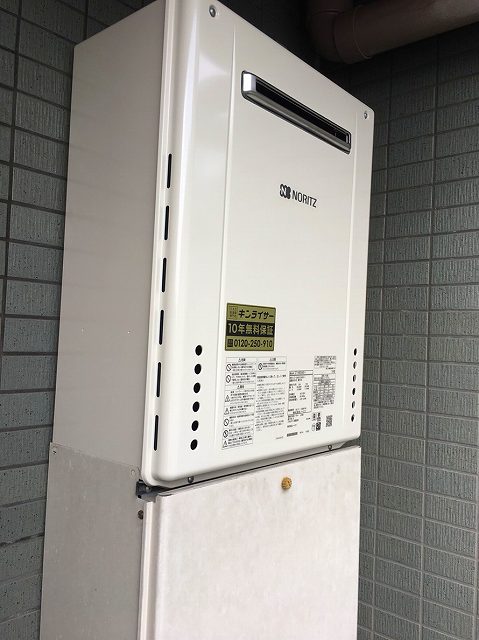 大阪府大阪市阿倍野区 O様 ノーリツ給湯器 GT-2460SAWX-1 BL 24号オート追焚付給湯器 交換工事 交換後