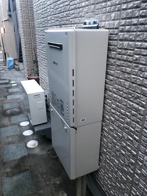 兵庫県芦屋市 T様 ノーリツ給湯器 GT-2460AWX-1 BL 24号フルオート追焚付給湯器 交換工事 交換後