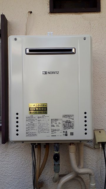 奈良県奈良市 H様 ノーリツ給湯器 GT-2460SAWX-1 BL 24号オート追焚付給湯器 交換工事 交換後