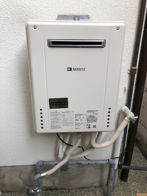 京都府京都市伏見区 N様 ノーリツ 給湯器 GT-1660SAWX-1 BL 16号オート追焚付給湯器 交換工事 交換後