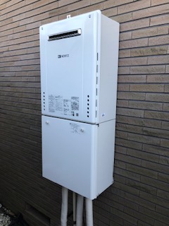 千葉県松戸市 K様 ノーリツ給湯器 GT-2460AWX-1 BL※LPG 24号フルオート追焚付給湯器 交換工事 交換後