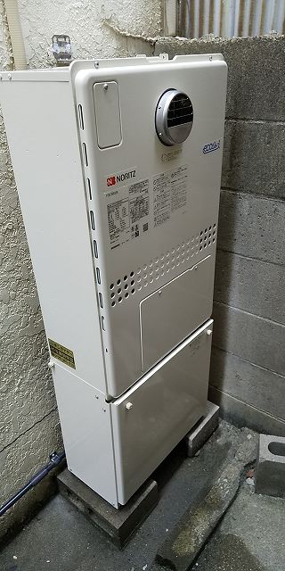 大阪府寝屋川市 Ｙ様 ノーリツエコジョーズ GTH-C1650SAW-1 BL 16号シンプル（オート）給湯暖房給湯器 交換工事 交換後