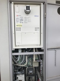 兵庫県西宮市 Y様 ノーリツエコジョーズ GTH-CP2450AW3H-T-1 BL 24号スタンダード（フルオート）給湯暖房給湯器 交換工事 交換後