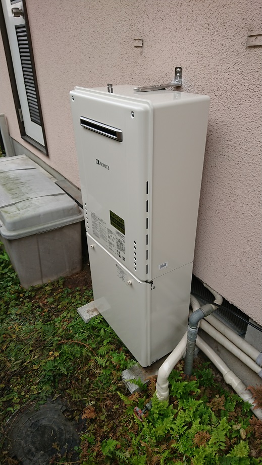 奈良県奈良市 Ｋ様 ノーリツ給湯器 GT-2460AWX-1 BL 24号フルオート追焚付給湯器 交換工事 交換後