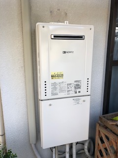 大阪府堺市中区 Ｋ様 ノーリツ給湯器 GT-2460SAWX-1 BL 24号オート追焚付給湯器 交換工事 交換後