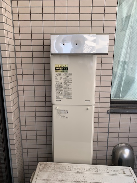 東京都練馬区 Ｙ様 リンナイ給湯器 RUJ-A1610W 16号高温水供給式給湯器 交換工事 交換後