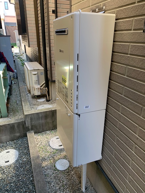 大阪府岸和田市 Ｏ様 都市ガス ノーリツ給湯器 GT-2460SAWX-1 BL 24号オート追焚付給湯器 交換工事 交換後