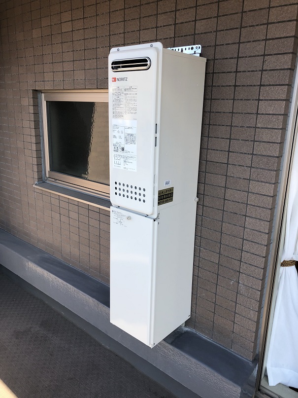 東京都港区 Ｍ様 都市ガス ノーリツ給湯器 GT-2053AWX-2 BL 20号フルオート追焚付給湯器 交換工事 交換後