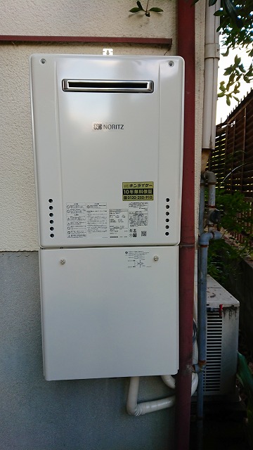 大阪府堺市堺区 O様 都市ガス ノーリツGT-2460SAWX-1 BL 12A13A 24号オート追焚付給湯器 交換工事 交換後