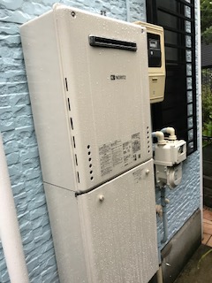 神奈川県横浜市磯子区 Ｋ様 都市ガス ノーリツ給湯器 GT-2460SAWX-1 BL 24号オート追焚付給湯器 交換工事 交換後