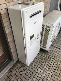 大阪府豊中市 Ｉ様 都市ガス ノーリツ給湯器 GT-2460AWX-1 BL 24号フルオート追焚付給湯器 交換工事 交換後