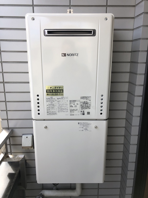 東京都品川区 Ｋ様 都市ガス ノーリツ給湯器 GT-2060SAWX-1 BL 20号オート追焚付給湯器 交換工事 交換後