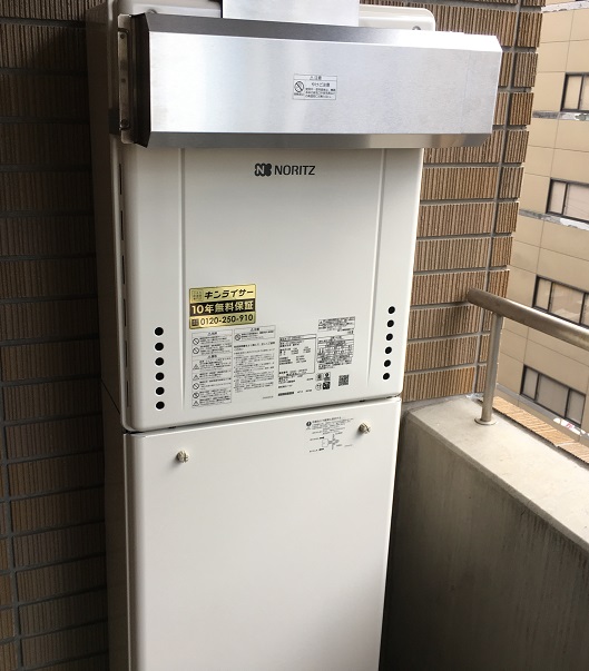 東京都千代田区 Ｉ様 都市ガス ノーリツ給湯器 GT-2460AWX-1 BL 24号フルオート追焚付給湯器 交換工事 交換後