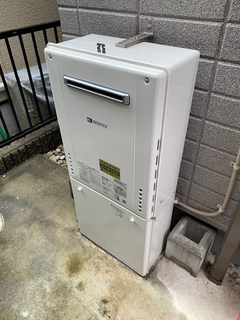 奈良県大和郡山市 Ｉ様 都市ガス ノーリツ給湯器 GT-2460AWX-1 BL 24号フルオート追焚付給湯器 交換工事 交換後