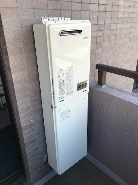 大阪府豊中市 Ｔ様 都市ガス リンナイ給湯器 RUJ-A1610W 16号高温水供給式給湯器 交換工事 交換後