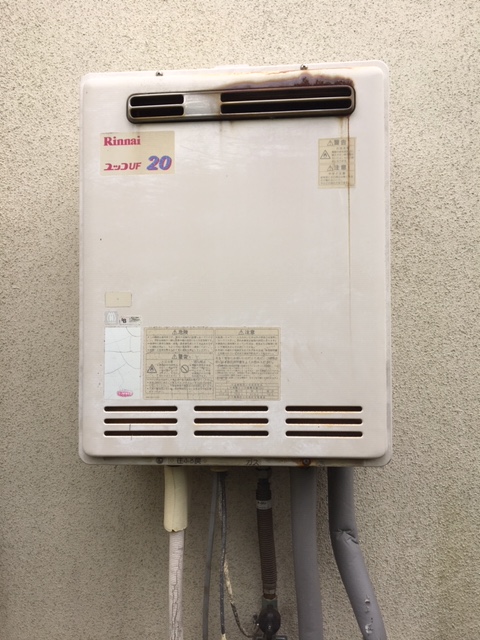 京都府城陽市 Ｓ様 ＬＰガス ノーリツ給湯器 GT-1660SAWX-1 BL 20A LPG 16号オート追焚付給湯器 交換工事 交換前