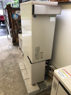 大阪府堺市南区 Ｓ様 都市ガス ノーリツエコジョーズ GTH-C2460AW3H BL 24号スタンダード（フルオート）給湯暖房給湯器 交換工事 交換前