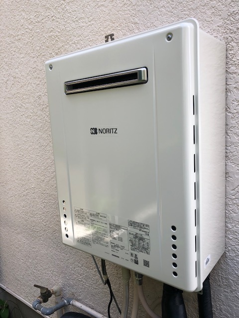 埼玉県越谷市 Ｏ様 ＬＰガス ノーリツ給湯器 GT-2060SAWX-1 BL 20号オート追焚付給湯器 交換工事 交換後