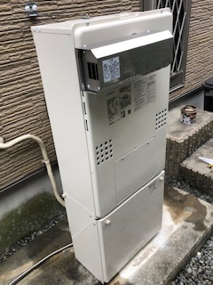 大阪府堺市中区 Ｎ様 都市ガス ノーリツエコジョーズ GTH-C2460AW3H BL 24号スタンダード（フルオート）給湯暖房給湯器 交換工事 交換後