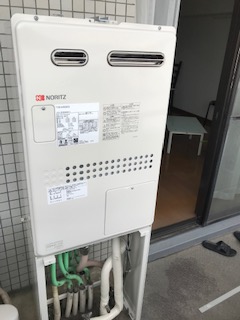 東京都多摩市 Ｎ様 都市ガス ノーリツ給湯器 GTH-1644SAWX3H-1 BL 16号オート給湯暖房給湯器 交換工事 交換後