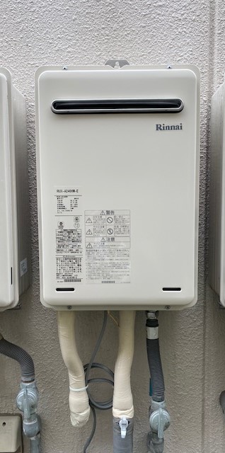 大阪府守口市 O様 都市ガス リンナイ給湯器 RUX-A2406W-E 24号オートストップ給湯専用給湯器 交換工事 交換後