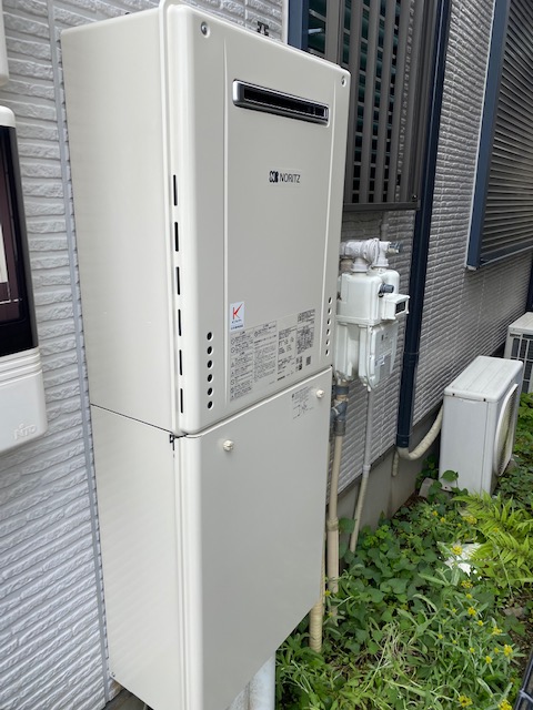 埼玉県吉川市 K様 都市ガス ノーリツ給湯器 GT-2460AWX-2 BL  24号フルオート追焚付給湯器 交換工事 交換後