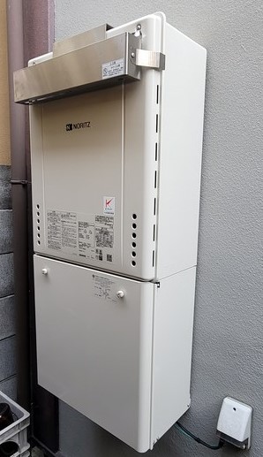 京都府京都市北区 K様 ノーリツ給湯器 GT-1660SAWX-2 BL 16号オート追焚付給湯器 交換工事 交換後